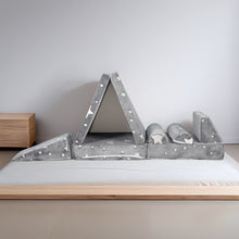Load image into Gallery viewer, 9PCS Sectional Sofa for Creative Kids Girls and Boys Bedroom, Grey Star HLD082