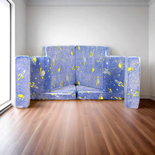 Load image into Gallery viewer, 8 pcs Modular Kids Play Couch,Toddler Couch Sofa, Space Blue HLD081