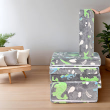 Load image into Gallery viewer, 8 PCS Play Couch Sofa for Kids Medium Size, Modular Kids Play Couch, Dinosaur Grey HLD080