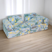 Load image into Gallery viewer, 2024 Newest Kids Couch Sofa, 6 Pcs Modular Toddler Couch, Dinosaur Yellow HLD079