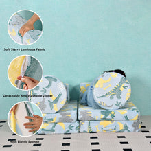 Load image into Gallery viewer, 2024 Newest Kids Couch Sofa, 6 Pcs Modular Toddler Couch, Dinosaur Yellow HLD078