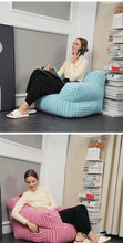Load image into Gallery viewer, Dropshipping Moon velvet Bean Bag Chair Cover No Filler Floor Beanbag Sac Pouf Ottoman Single Sofa Customizable
