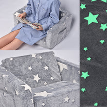 Load image into Gallery viewer, Kid-Friendly Foldable Sofa-Glow in The Dark Toddler Chairs Children's 2 in 1 Convertible Sofa to Lounger
