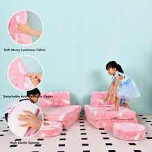 Load image into Gallery viewer, 10PCS Modular Kid Play Couch Toddler &amp; Child Couch with 10 Convertible Pieces HLD077
