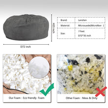 Load image into Gallery viewer, Luxury 7FT Bean Bag Chair with Microsuede
