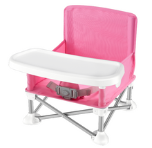 Load image into Gallery viewer, Sit Portable Booster Chair, Pink Booster Seat for Indoor/Outdoor Use Fast, Easy and Compact Fold
