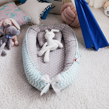 Load image into Gallery viewer, Baby Sleeping Nest Bed100% Soft Cotton Newborn Lounger Portable Crib Suitable Baby nest
